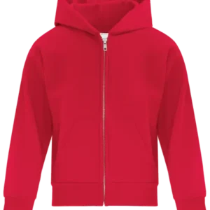 atc everyday fleece full zip hooded youth sweatshirt. atcy2600